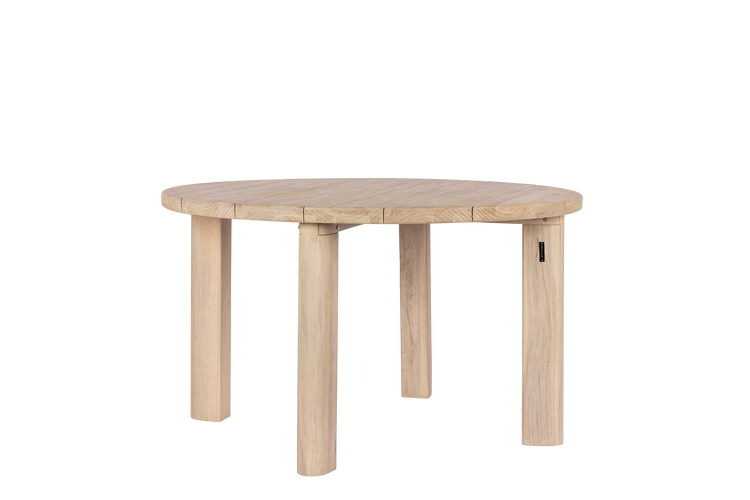 Max & Luuk Lila tafel rond 130cm teak aged grey - afbeelding 1