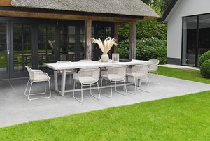 Max & Luuk Mary dining tuinstoel stone-linen incl. zitkussen - afbeelding 3