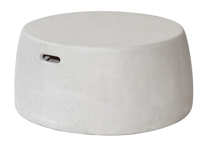 Max & Luuk Nick coffeetable cemento white fiberglass 75cm