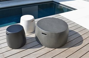 Max & Luuk Nick coffeetable graphite fiberglass 75cm - afbeelding 2