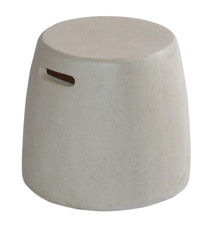 Max & Luuk Nick side table cemento white fiberglass 36cm - afbeelding 1