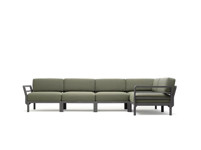 Maximo 5 loungeset basalto frame kussenset Timo sunbrella
