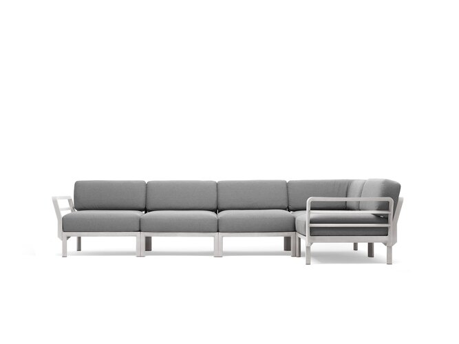 Maximo 5 loungeset gesso frame kussenset Lava sunbrella