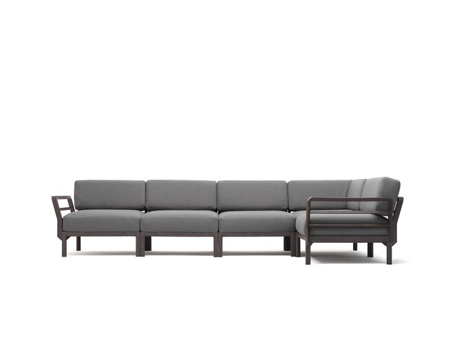 Maximo 5 loungeset terra frame kussenset Lava sunbrella