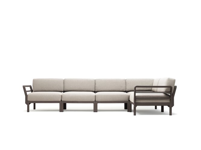 Maximo 5 loungeset terra frame kussenset perla sunbrella