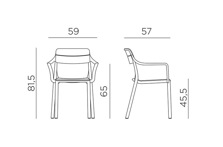 Nardi Cassia dining tuinstoel corda - afbeelding 2