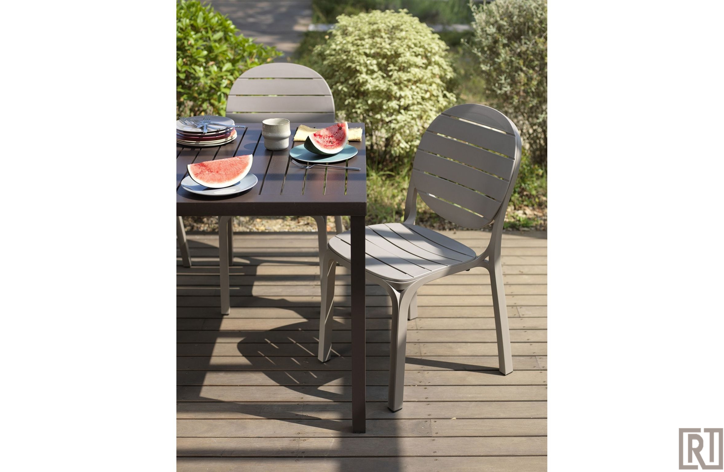 bloemblad Datum Tahiti Nardi Cube 140x80 dining tuintafel antraciet - Rijkenberg Tuinmeubelen