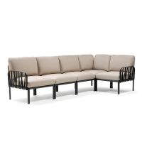 Nardi Komodo 5 loungeset modulair antraciet canvas kussenset sunbrell - afbeelding 1