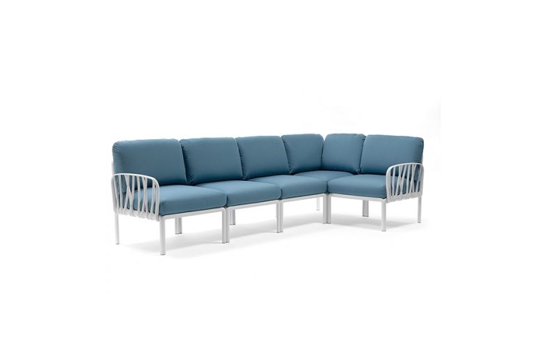 Nardi Komodo 5 loungeset modulair wit adriatic sunbrella