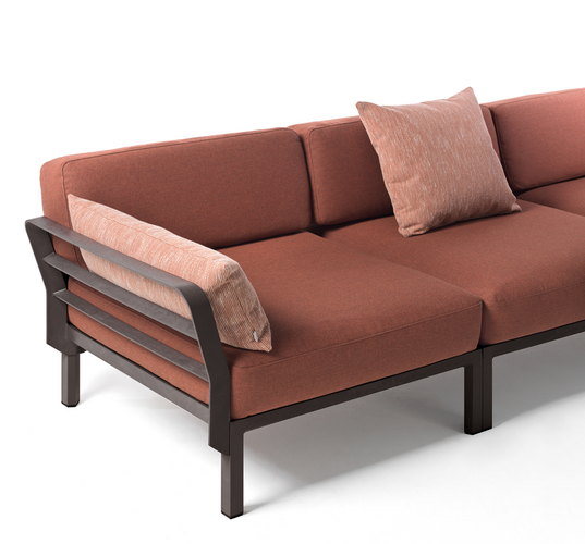 Nardi Maximo 5 loungeset modulair basalto - kussenset canella sunbrella