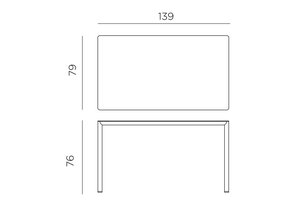 Nardi Piave 140x80cm dining tuintafel corda - hpl - afbeelding 7