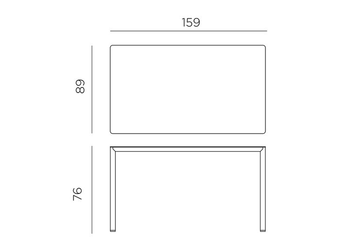 Nardi Piave 160x90cm dining tuintafel tabacco- hpl - afbeelding 7