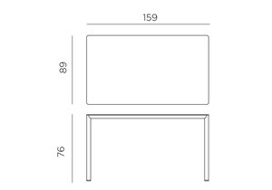 Nardi Piave 160x90cm dining tuintafel tortora - hpl - afbeelding 7