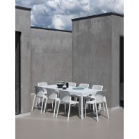 Nardi Rio 140 kunststof - alu uitschuiftafel bianco - afbeelding 2