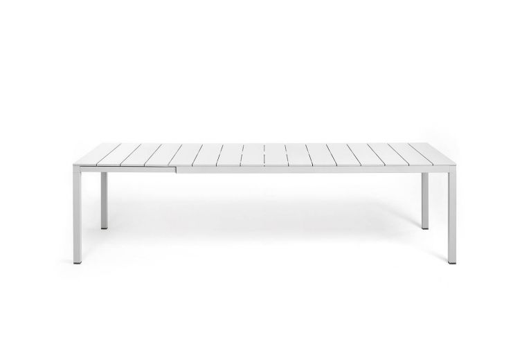 Nardi Rio 210 kunststof - alu uitschuiftafel bianco