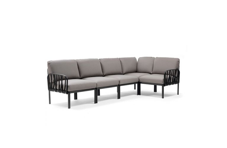 Nardo Komodo 5 loungeset modulair antraciet rosa quarzo - afbeelding 2