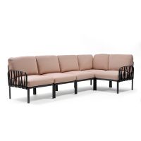 Nardo Komodo 5 loungeset modulair antraciet rosa quarzo - afbeelding 1