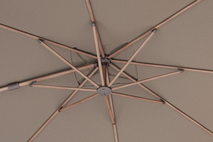 Nexus T2 Premium zweefparasol Havanna - Mocha 300x300cm - afbeelding 10