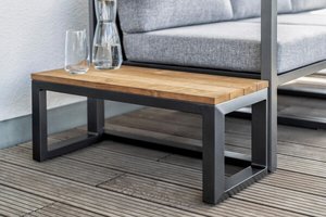 Ocean skid lounge side table met teak top - afbeelding 2