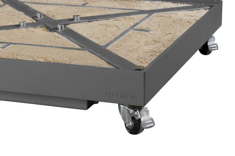 Parasolvoet keramiek grijs 90 kg verrijdbaar voor zweefparasol Glow, Voyager ,Challenger, - afbeelding 3