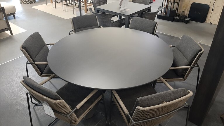 Parma 7-delige dining set rond 150cm 40% korting showroomverlater - afbeelding 1