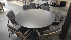 Parma 7-delige dining set rond 150cm 40% korting showroomverlater - afbeelding 1