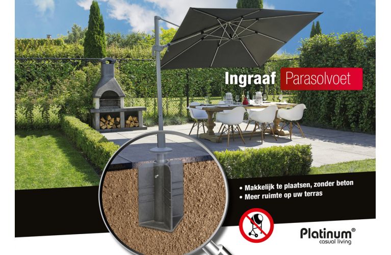 Platinum ingraafvoet tbv zweefparasol - afbeelding 2