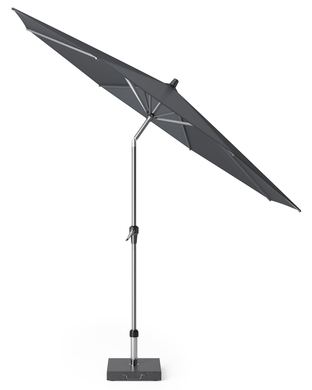 video Tweet boerderij Platinum Riva parasol 300cm rond antraciet excl. parasolvoet - Rijkenberg  Tuinmeubelen