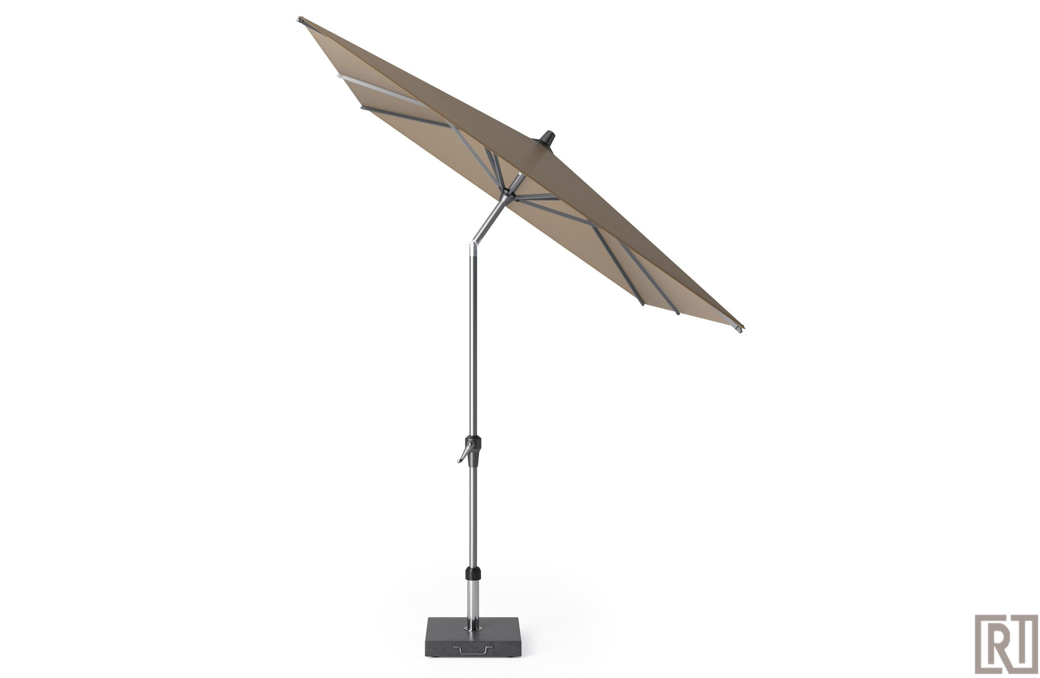 Helderheid kanker Nebu Platinum Riva parasol 300x200xcm rechthoek taupe excl. parasolvoet -  Rijkenberg Tuinmeubelen