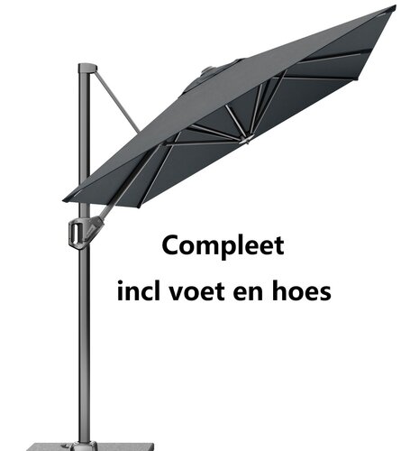 Platinum Voyager T1 zweefparasol 300x200 cm antraciet compleet OP=OP - afbeelding 1