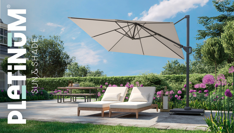 Platinum Voyager T2 zweefparasol 270x270cm sandstone  frame - afbeelding 6