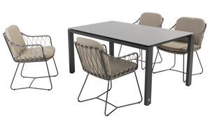 Prego 5-delige dining set rechthoek hpl - afbeelding 1