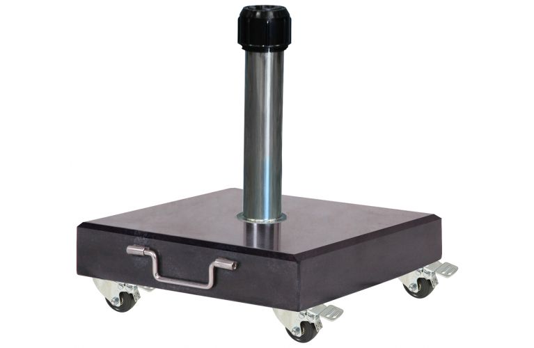 Rome parasolvoet 40kg natuursteen 4 wielen