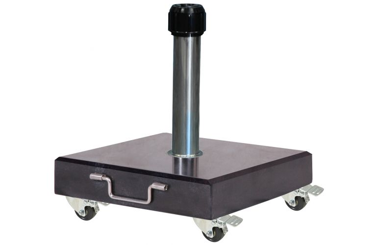 Rome parasolvoet 60kg natuursteen 4 wielen