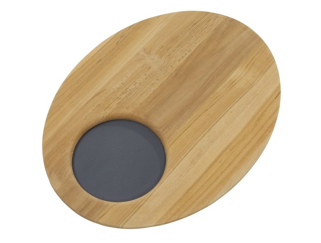 Rubens dienblad ovaal teak - alu