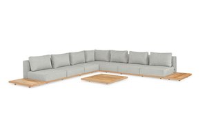 Suns Aspen loungeset 435x435cm soft grey - afbeelding 1