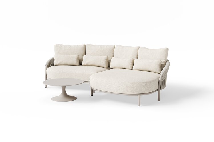 Suns Feroli 3-delige loungeset left camelsand  - misty rope