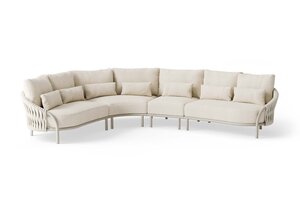 Suns Feroli 4-delige loungeset halfround xl camelsand  - misty rope - afbeelding 1