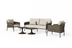 Suns Fiave 5-delige sofa loungeset bronze- clouded rope - afbeelding 1