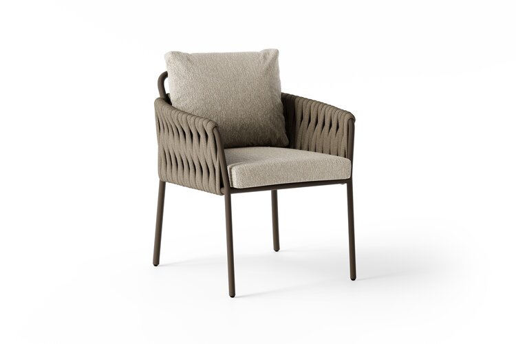 Suns Fiave diningchair Bronze  - Clouded rope