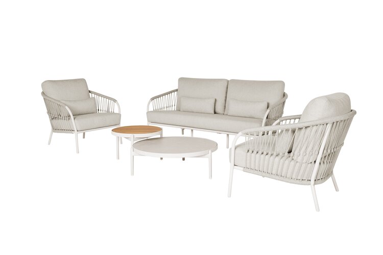 Suns Nappa 5-delige sofa loungeset sand  - natural mixed weave - afbeelding 1