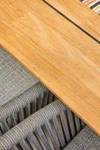 Suns Nappa diningchair  fishbone camel sand - natural gravel - afbeelding 3