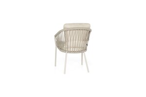 Suns Nappa diningchair  knot weaving camel sand - natural gravel showroomverlaters - afbeelding 2