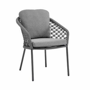 Suns Nappa diningchair macrame antraciet - light grey - afbeelding 1