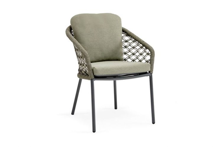 Suns Nappa diningchair macrame forest green - forest green