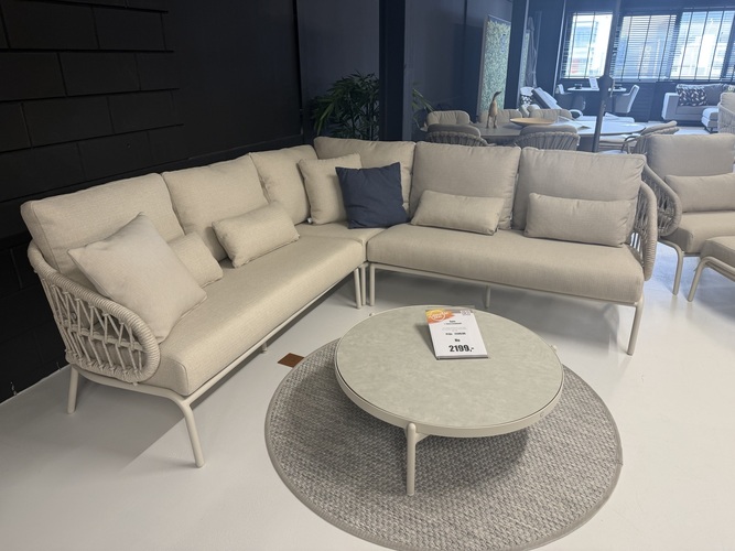 Suns Tosca 3-delige hoekloungebank sand  - natural mixed showroomverlater
