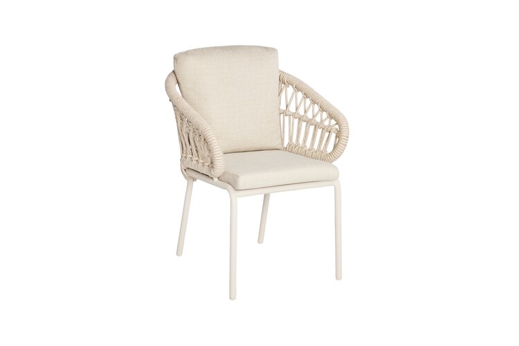 Suns Tosca diningchair camel sand - natural mixed weave op=op