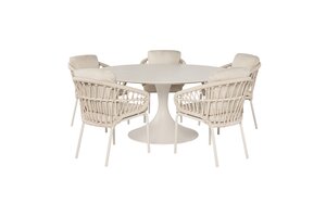 Suns Tosca diningchair camel sand - natural mixed weave op=op - afbeelding 4