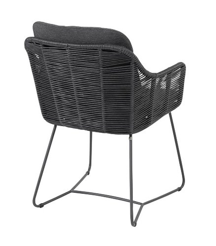 Taste belmond dining tuinstoel antraciet twisted wicker - afbeelding 3