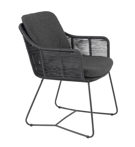 Taste belmond dining tuinstoel antraciet twisted wicker laatste stoel - afbeelding 4